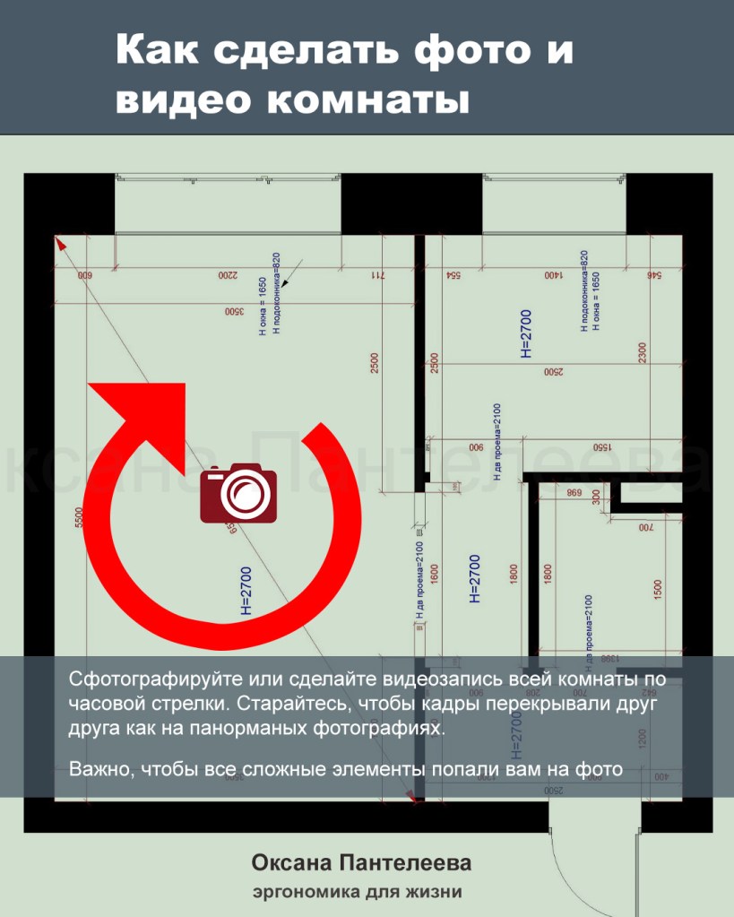 как сделать обмер квартиры Оксана Пантелеева эргономика