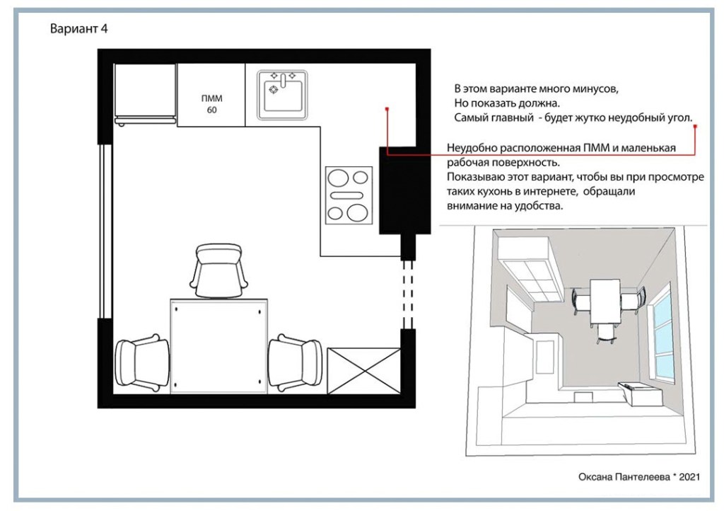 план маленькой кухни
